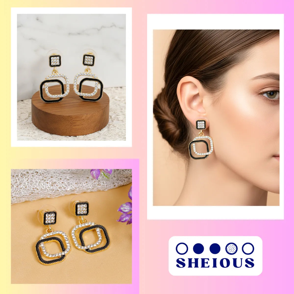 Vivid Alloy Multicolor Stone Oxidised Jhumka Earrings