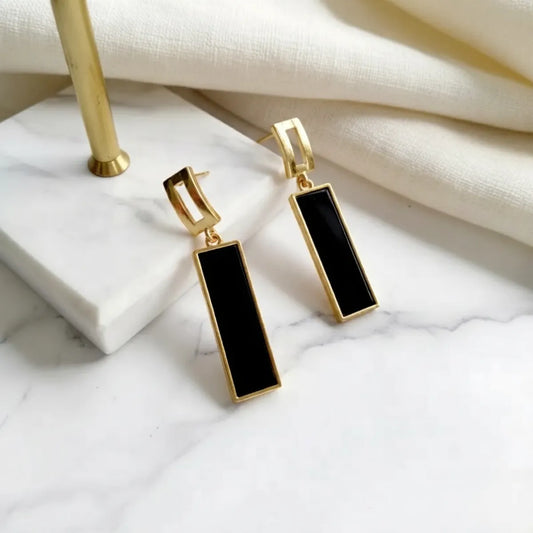 Black Luxe Noir Danglers For Women