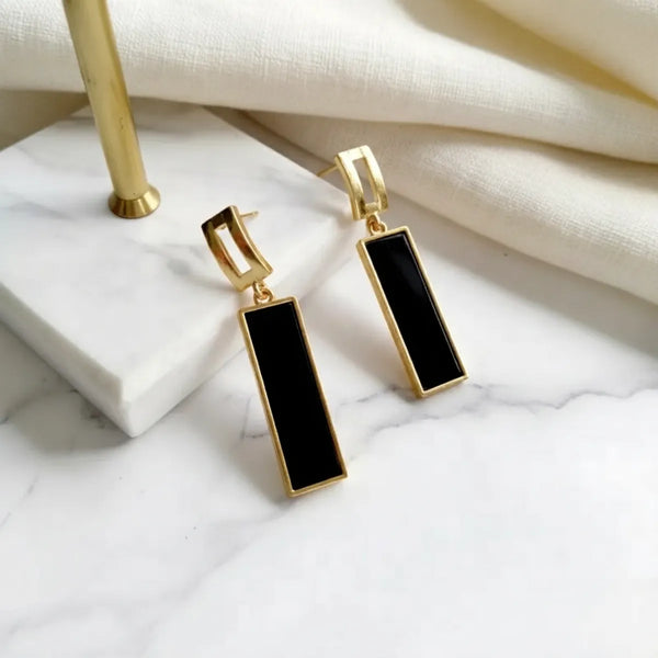 Black Luxe Noir Danglers For Women