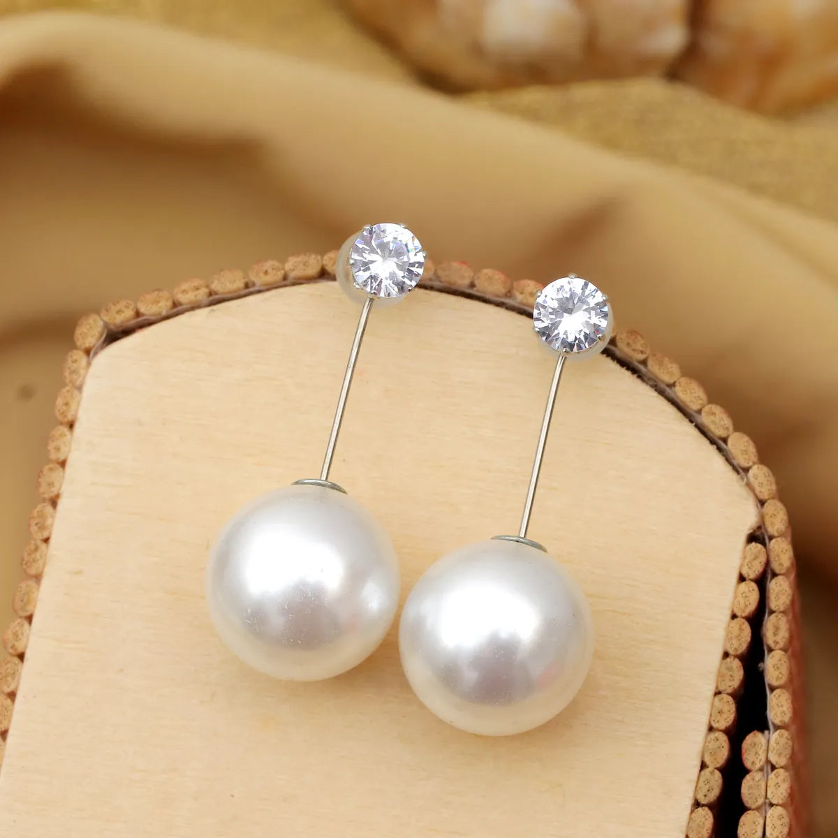 Combo (Set of 2) Elegant Pearl & Cherry Drop Statement Earrings