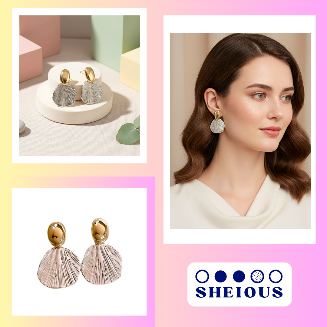 Silver Metal Bloom Earrings For Women
