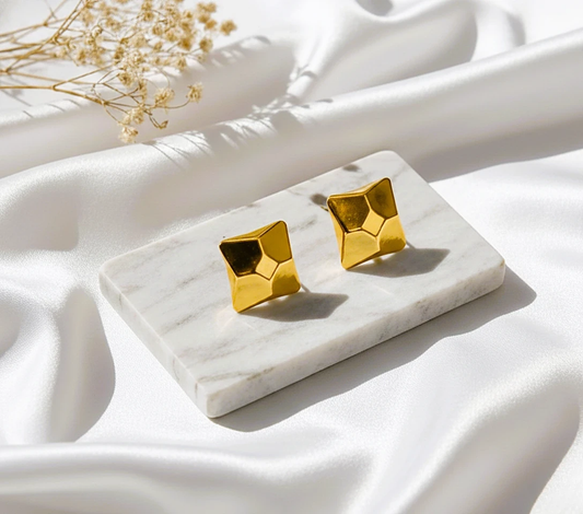 Luxe Polygon Studs
