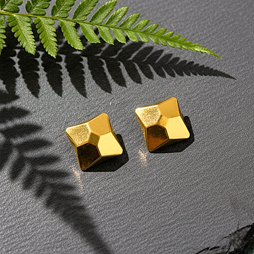 Luxe Polygon Studs