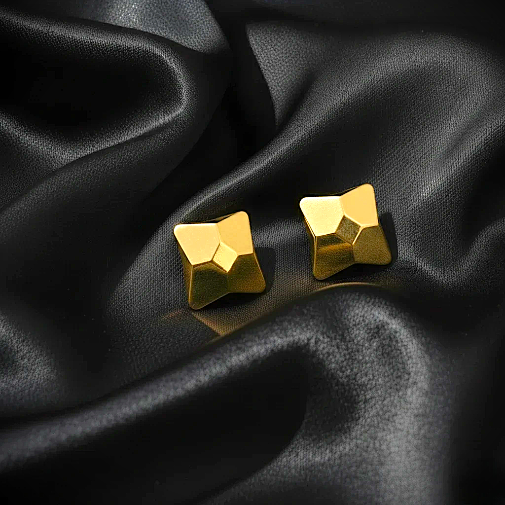 Luxe Polygon Studs