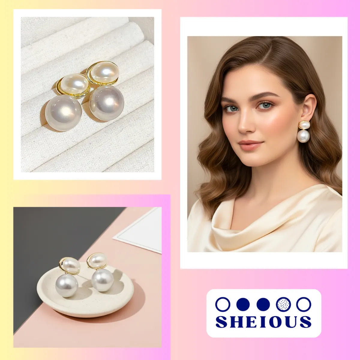 Silver Alloy Elegant Pearl Pair Drops For Women