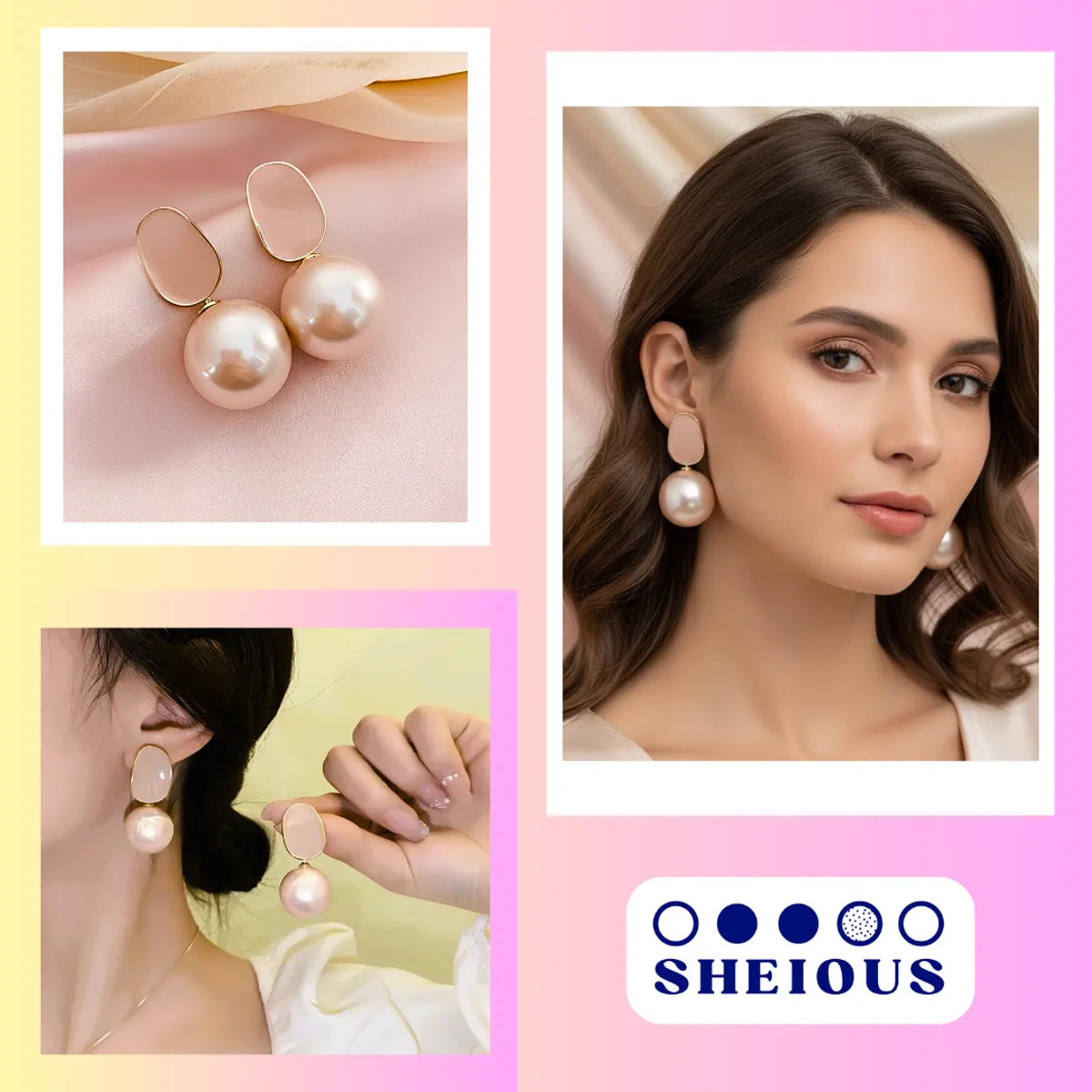Baby Alloy Pink Soft Glow Pearl Drops For Women