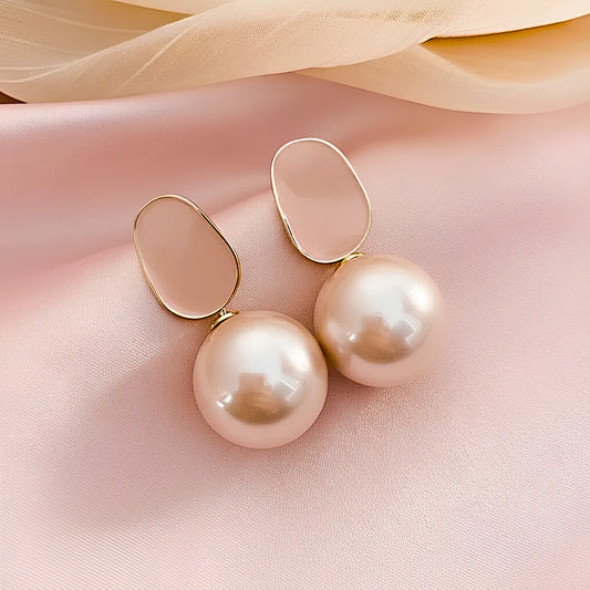 Baby Alloy Pink Soft Glow Pearl Drops For Women
