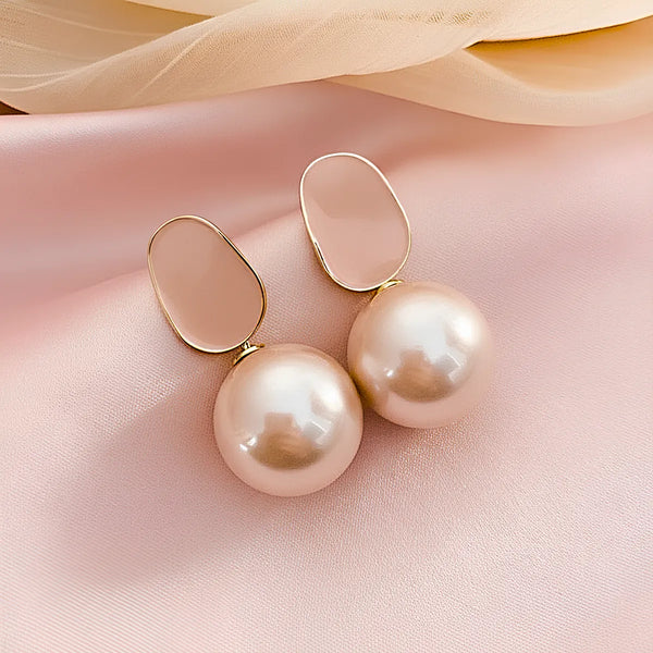 Baby Alloy Pink Soft Glow Pearl Drops For Women