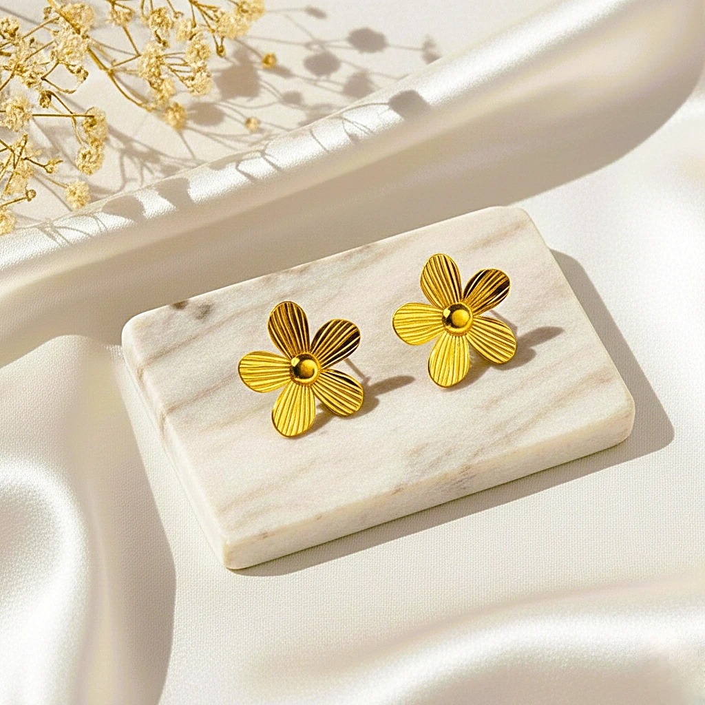 Royal Petal Shine Studs