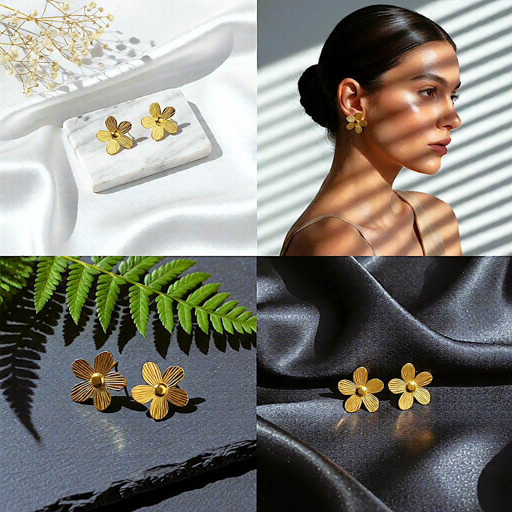 Royal Petal Shine Studs
