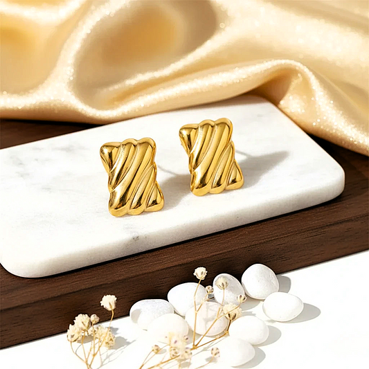 Golden Swirl Blocks Studs