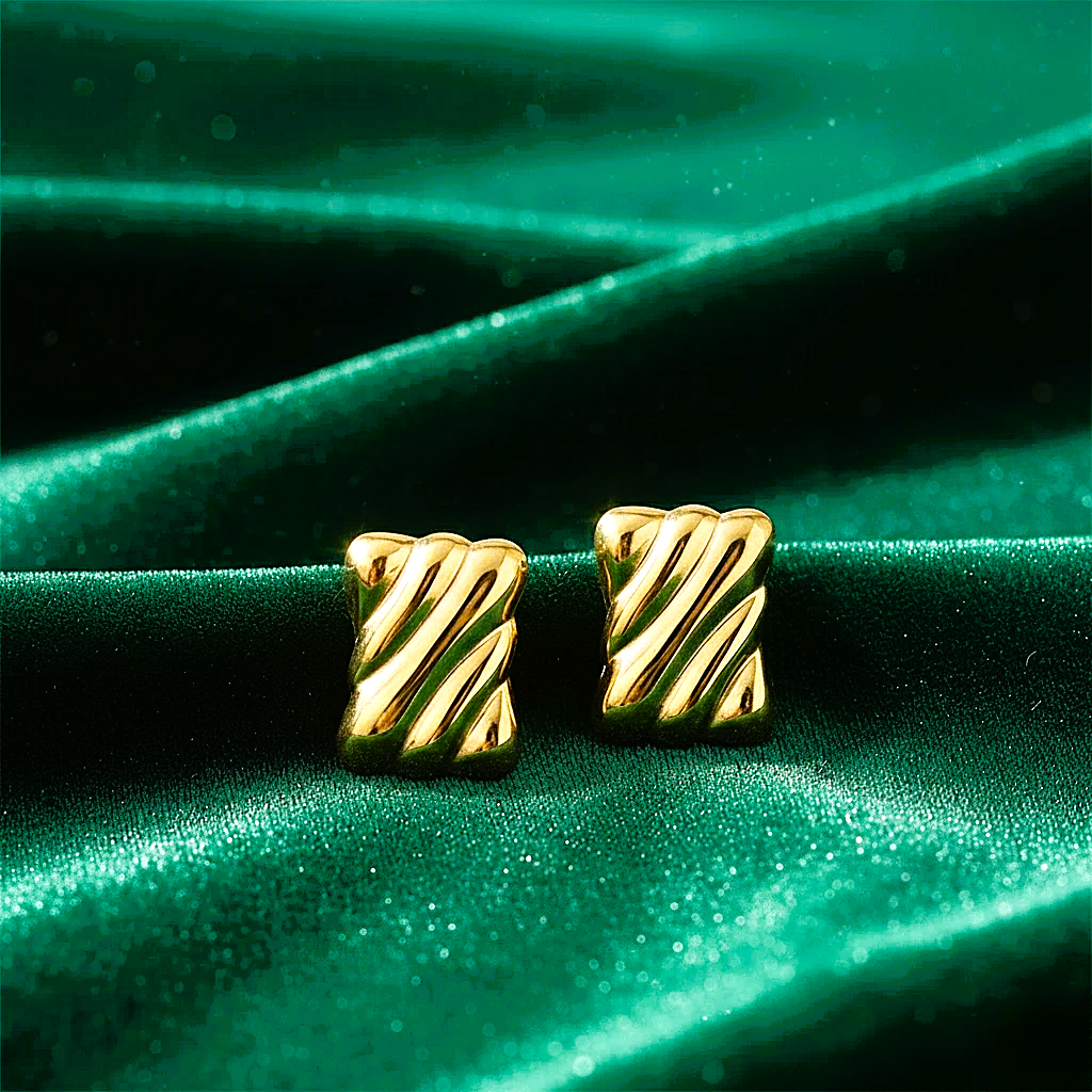 Golden Swirl Blocks Studs