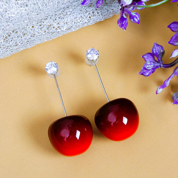 Quirky Red Statement Dangles For Women Less