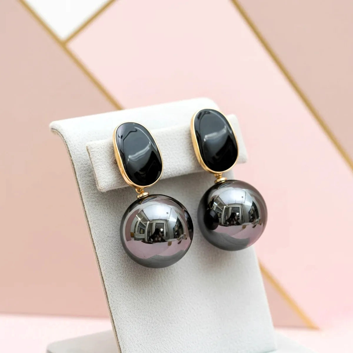 Combo (Set of 2) Elegant Pearl & Cherry Drop Statement Earrings